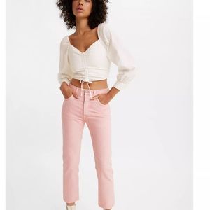 Levi’s 501 NWT Light Pink 501 original cropped jeans. Size 29 x 26